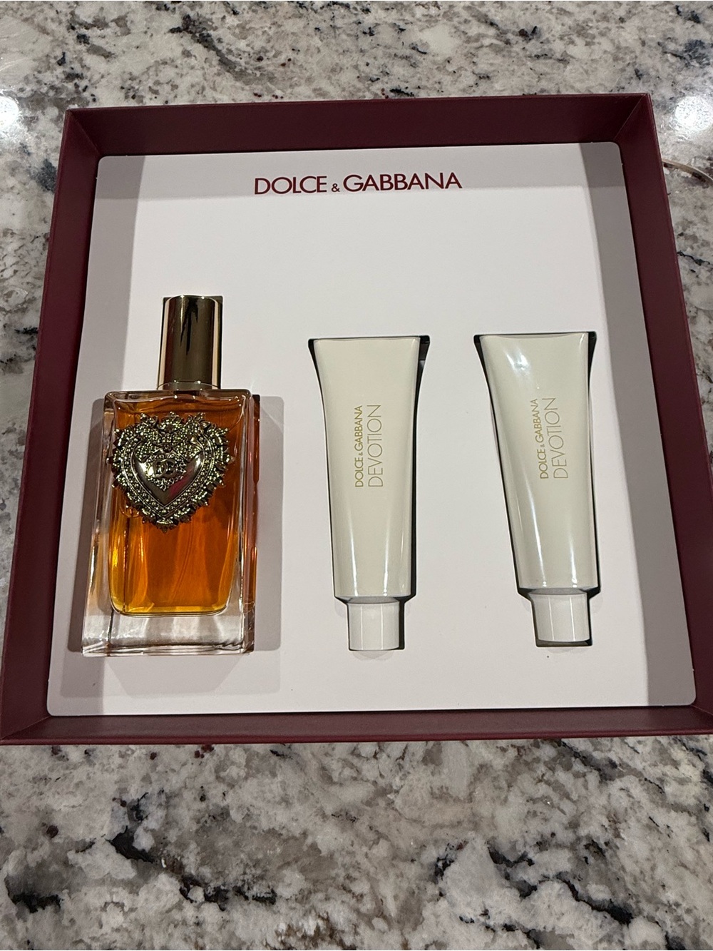 Dolce & Gabbana Devotion Bath & Body Set - White & Gold & Amber